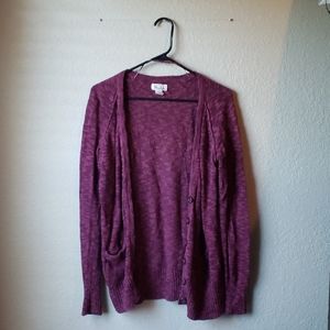 Mudd Juniors' size L maroon cardigan
